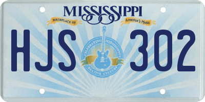 MS license plate HJS302