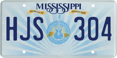 MS license plate HJS304
