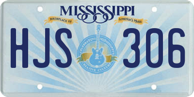 MS license plate HJS306