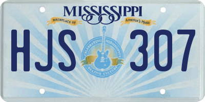 MS license plate HJS307