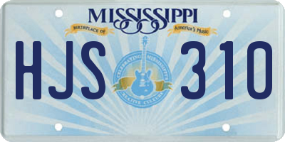 MS license plate HJS310
