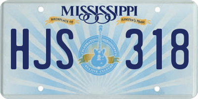 MS license plate HJS318