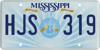 MS license plate HJS319