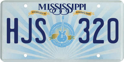 MS license plate HJS320