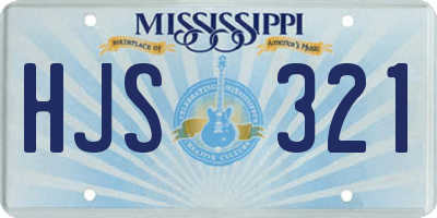 MS license plate HJS321