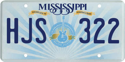 MS license plate HJS322