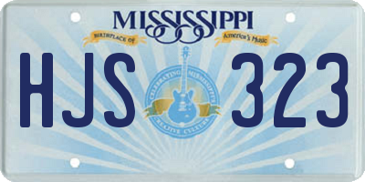 MS license plate HJS323