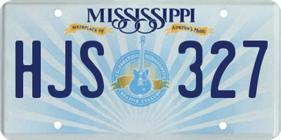 MS license plate HJS327