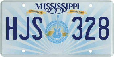 MS license plate HJS328