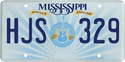 MS license plate HJS329