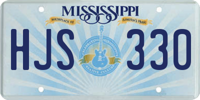 MS license plate HJS330