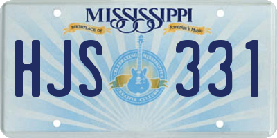 MS license plate HJS331