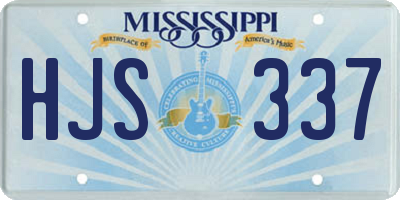MS license plate HJS337