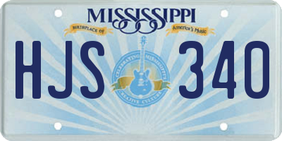 MS license plate HJS340