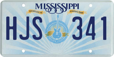 MS license plate HJS341
