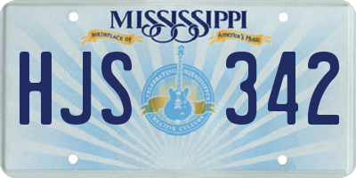 MS license plate HJS342