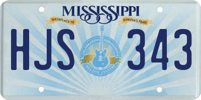 MS license plate HJS343