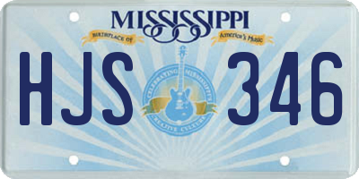 MS license plate HJS346