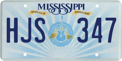 MS license plate HJS347