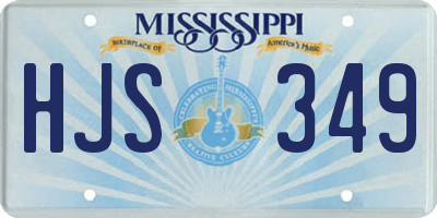 MS license plate HJS349