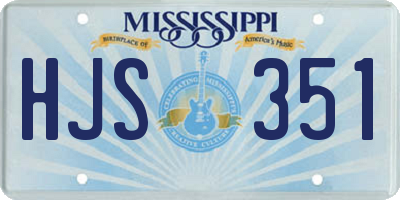 MS license plate HJS351