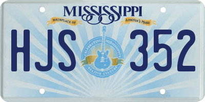 MS license plate HJS352