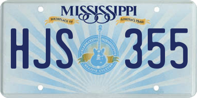 MS license plate HJS355