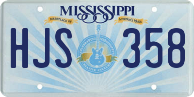 MS license plate HJS358
