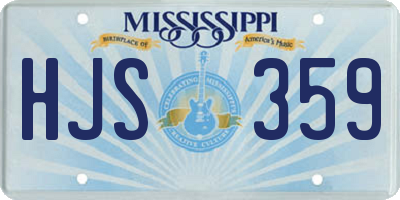 MS license plate HJS359