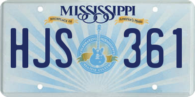 MS license plate HJS361