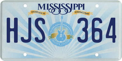 MS license plate HJS364