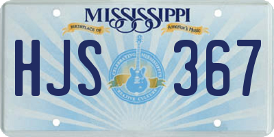 MS license plate HJS367