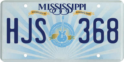 MS license plate HJS368
