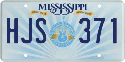 MS license plate HJS371