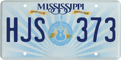 MS license plate HJS373