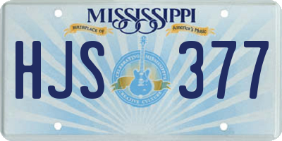 MS license plate HJS377