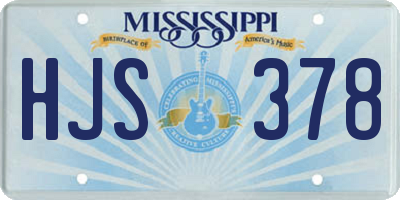 MS license plate HJS378