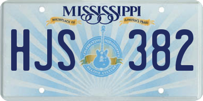 MS license plate HJS382
