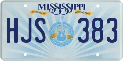 MS license plate HJS383