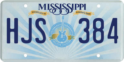 MS license plate HJS384