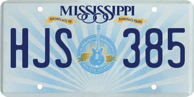 MS license plate HJS385