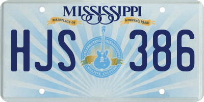 MS license plate HJS386