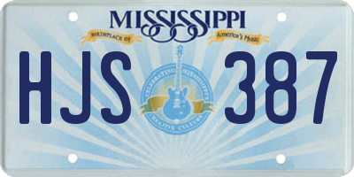 MS license plate HJS387