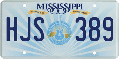 MS license plate HJS389