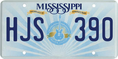 MS license plate HJS390