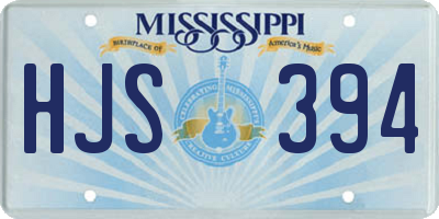 MS license plate HJS394