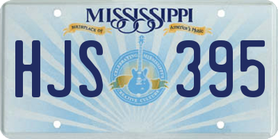 MS license plate HJS395