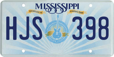 MS license plate HJS398