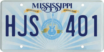 MS license plate HJS401