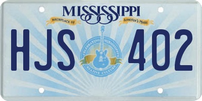 MS license plate HJS402